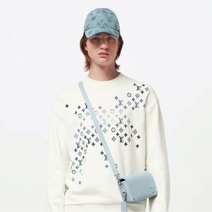 Louis Vuitton LV Monogram Jacquard Washed Denim Canvas Embossed Baseball Hat